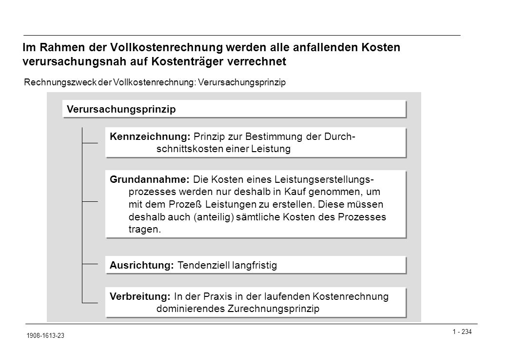 Im Rahmen der Vollkostenrechnung werden alle anfallenden Kosten verursachungsnah auf Kostenträger verrechnet