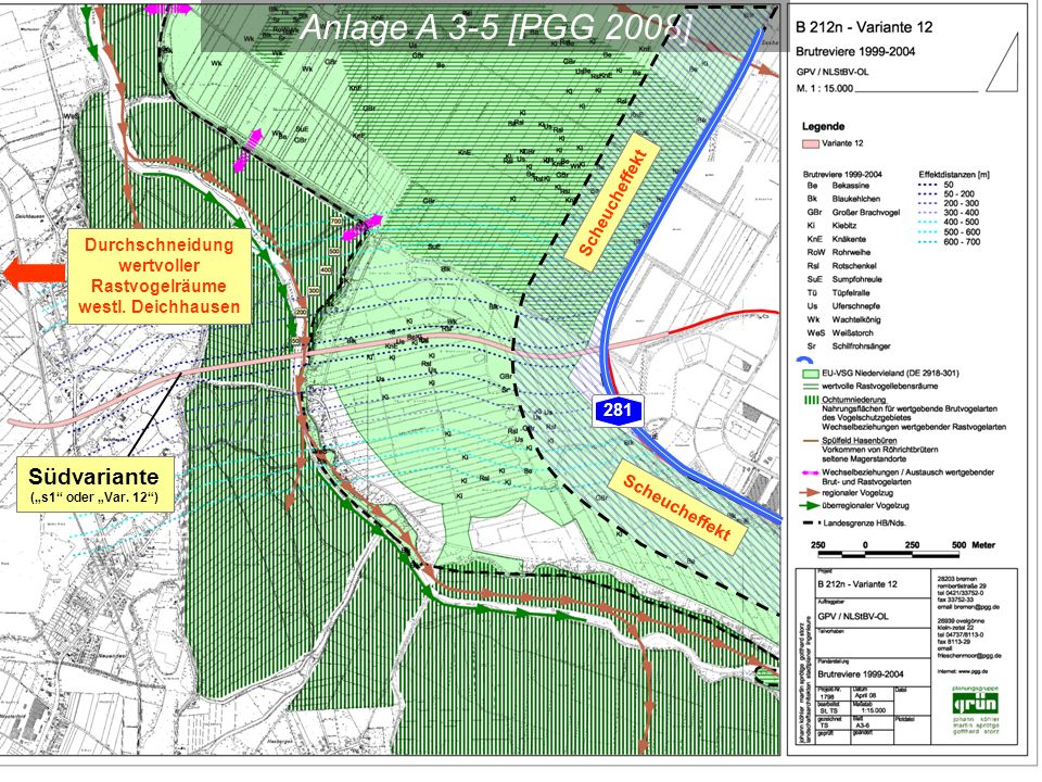 Anlage A 3-5 [PGG 2008] Südvariante („s1 oder „Var. 12 )