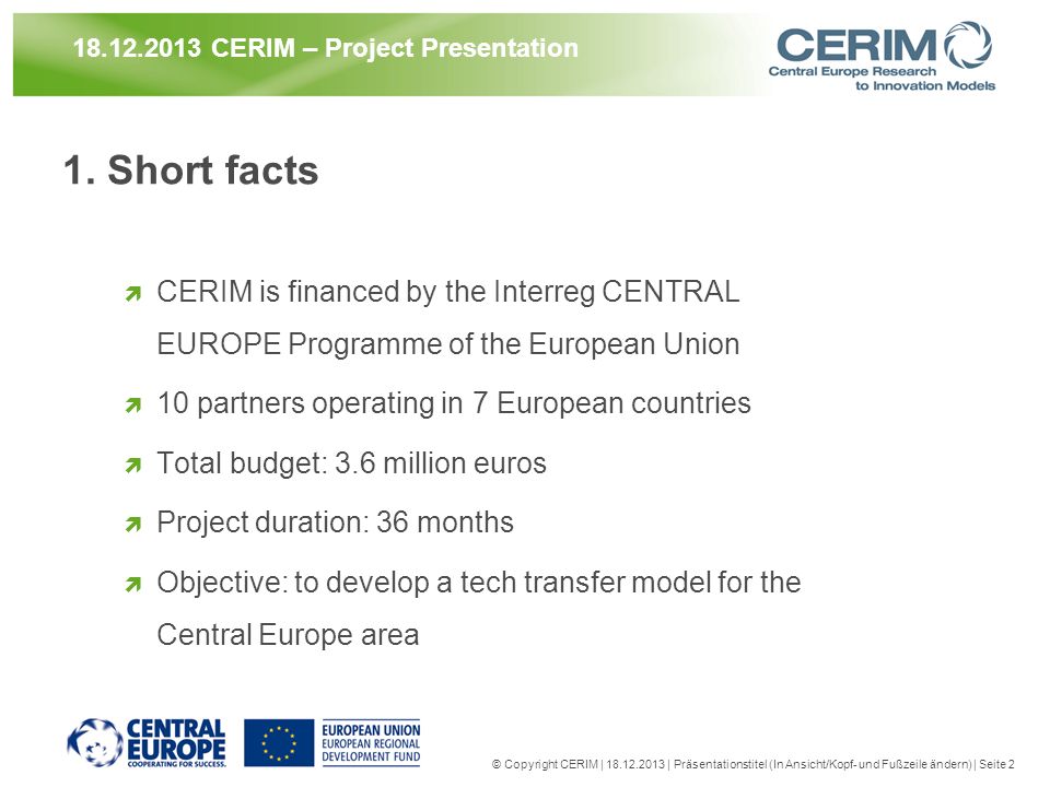 CERIM – Project Presentation