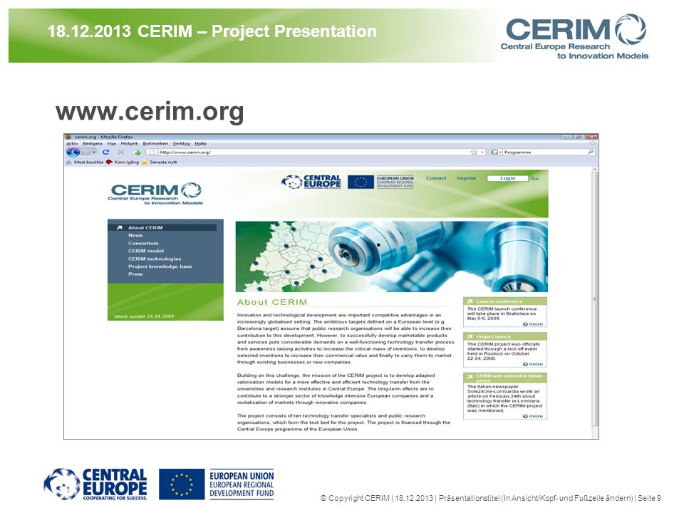 CERIM – Project Presentation