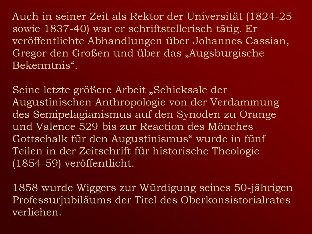 Auch in seiner Zeit als Rektor der Universität ( sowie ) war er schriftstellerisch tätig.