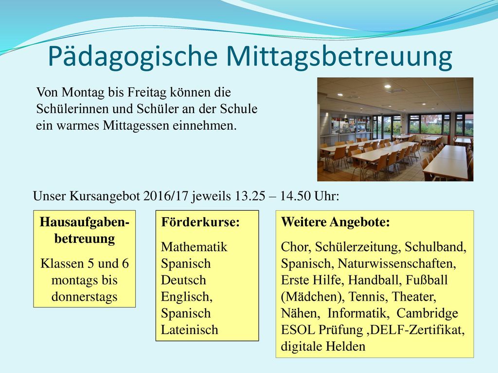 Pädagogische Mittagsbetreuung
