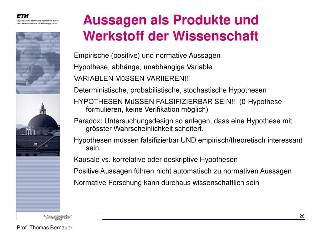 Aussagen als Produkte und Werkstoff der Wissenschaft