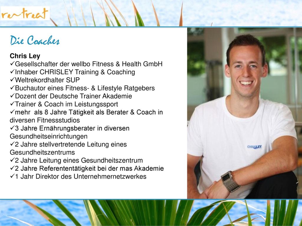 Die Coaches Chris Ley Gesellschafter der wellbo Fitness & Health GmbH