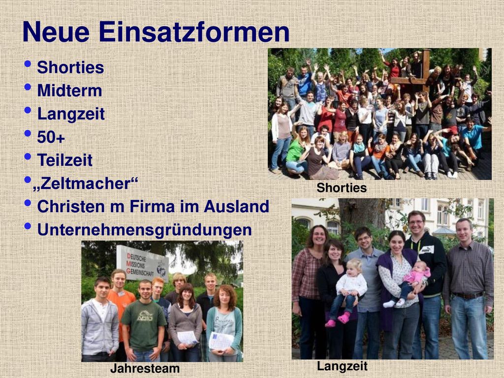 Neue Einsatzformen Shorties Midterm Langzeit 50+ Teilzeit „Zeltmacher