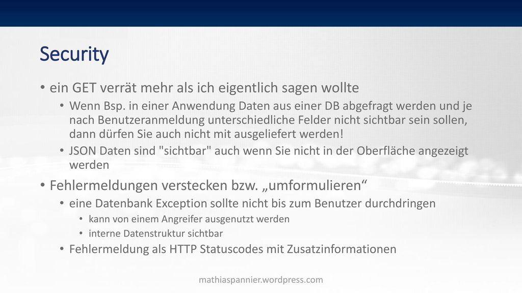 Security ein GET verrät mehr als ich eigentlich sagen wollte