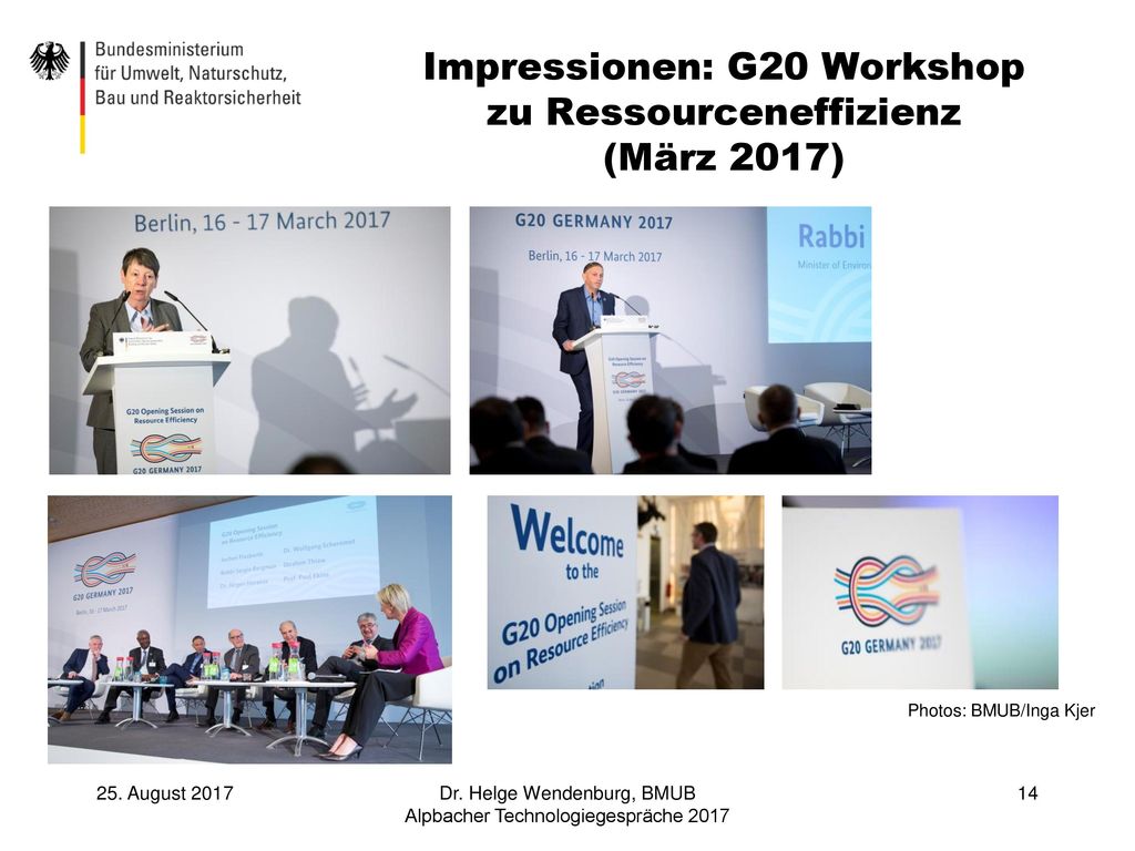 Impressionen: G20 Workshop zu Ressourceneffizienz (März 2017)