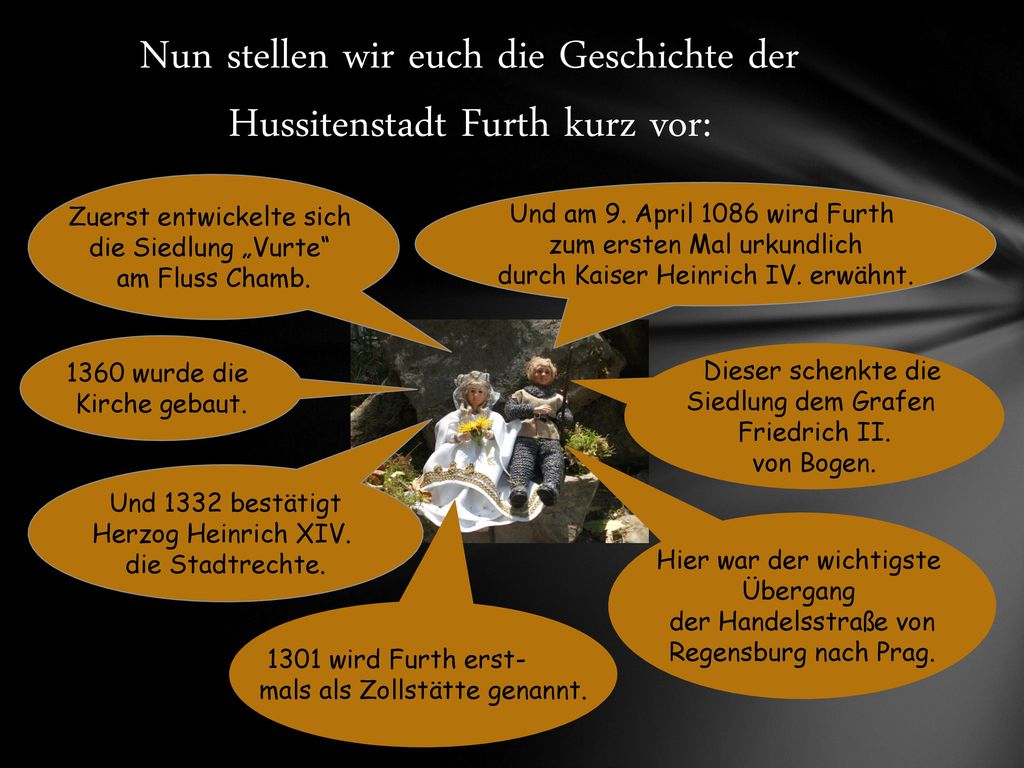 Nun stellen wir euch die Geschichte der Hussitenstadt Furth kurz vor: