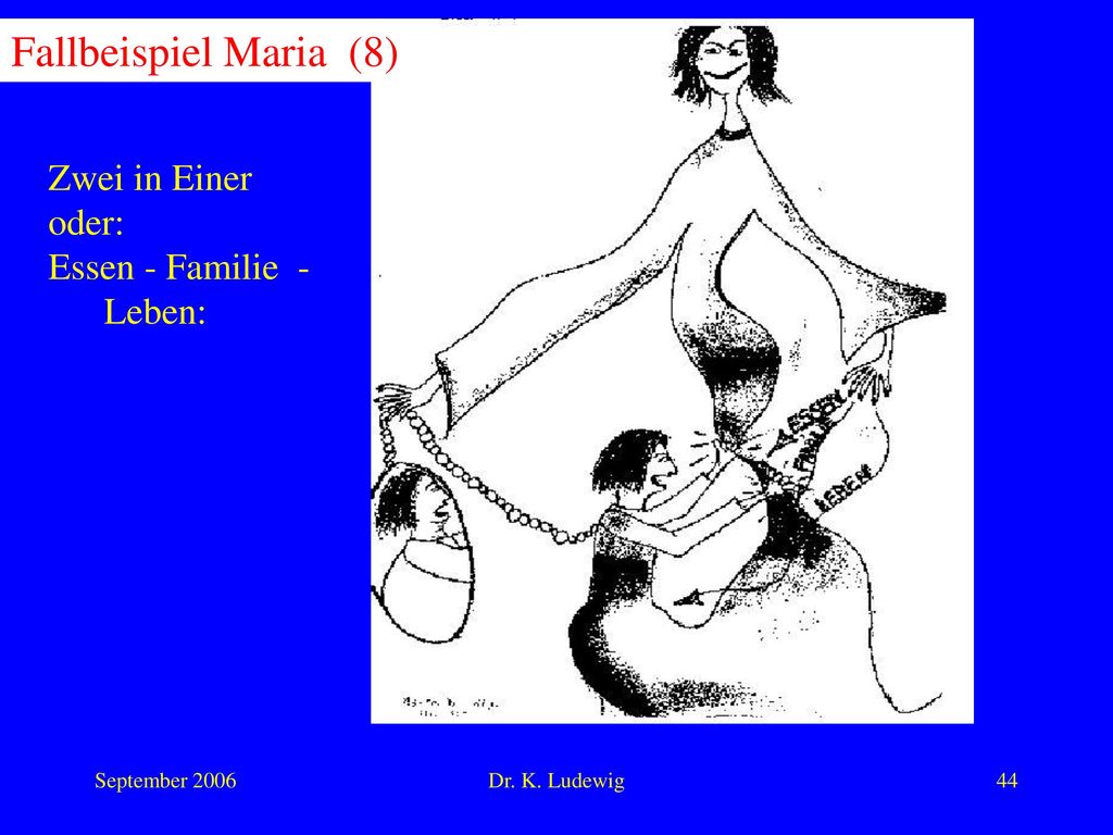 Fallbeispiel Maria (8) Zwei in Einer oder: Essen - Familie - Leben: