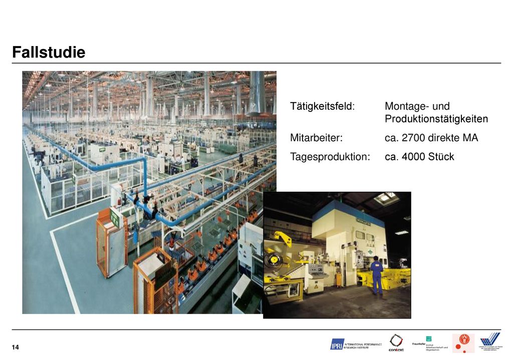 Fallstudie Tätigkeitsfeld: Montage- und Produktionstätigkeiten