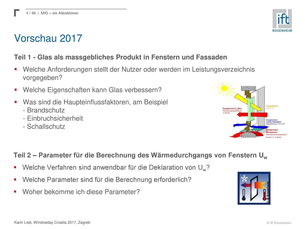 Vorschau 2017 Teil 1 - Glas als massgebliches Produkt in Fenstern und Fassaden.