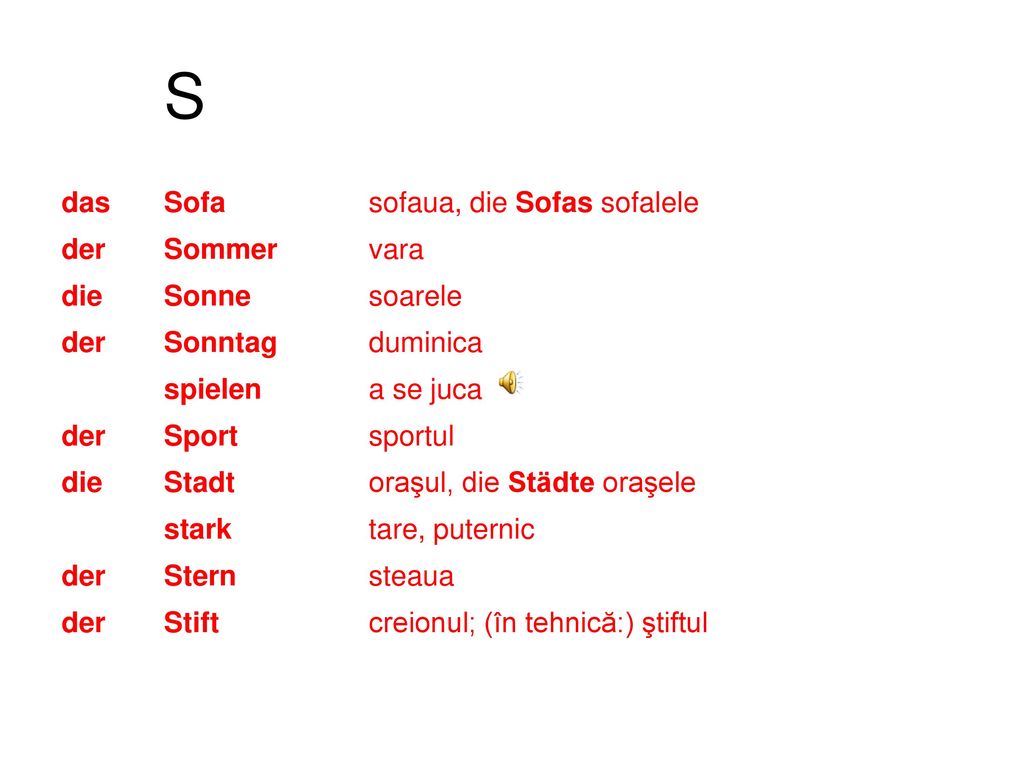 S das Sofa sofaua, die Sofas sofalele der Sommer vara