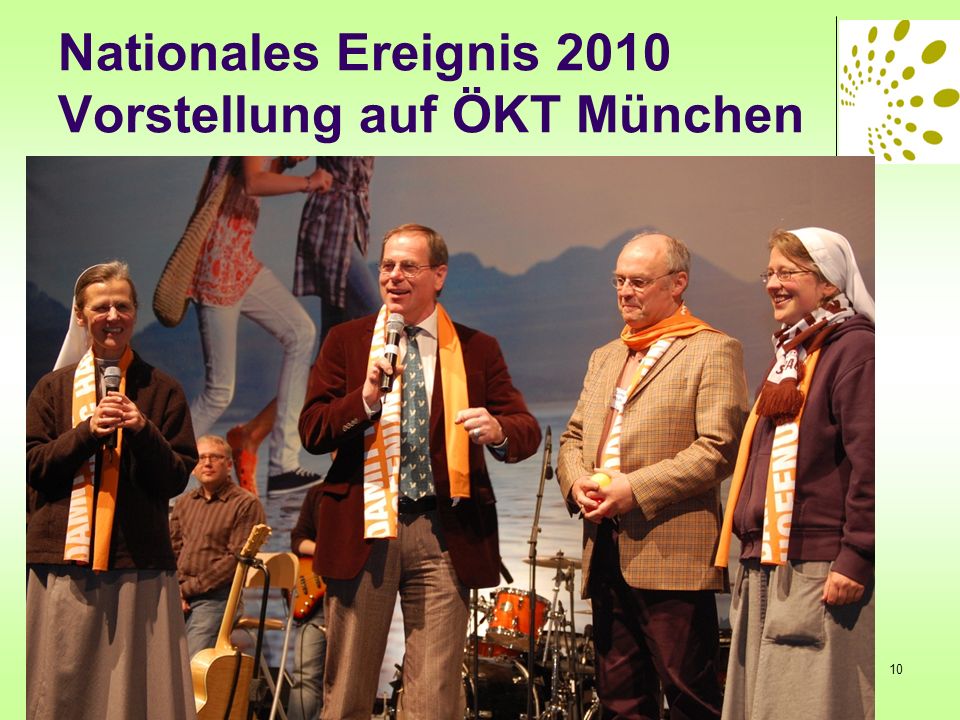 Nationales Ereignis 2010 Vorstellung auf ÖKT München