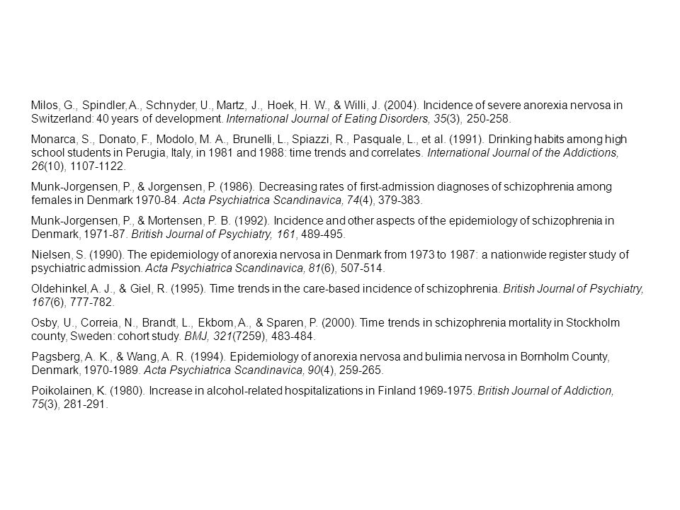 Milos, G. , Spindler, A. , Schnyder, U. , Martz, J. , Hoek, H. W