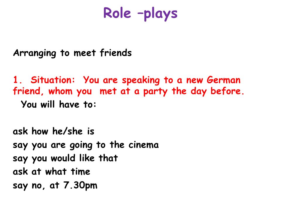Role –plays