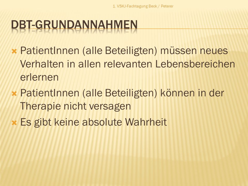 1. VSKJ-Fachtagung Beck / Peterer