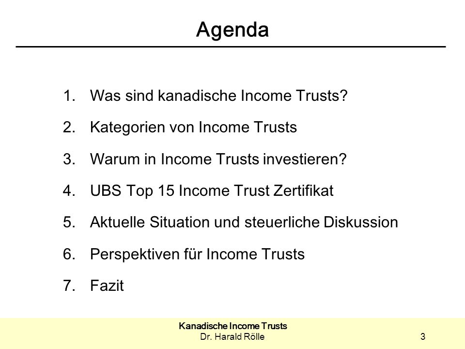 Kanadische Income Trusts