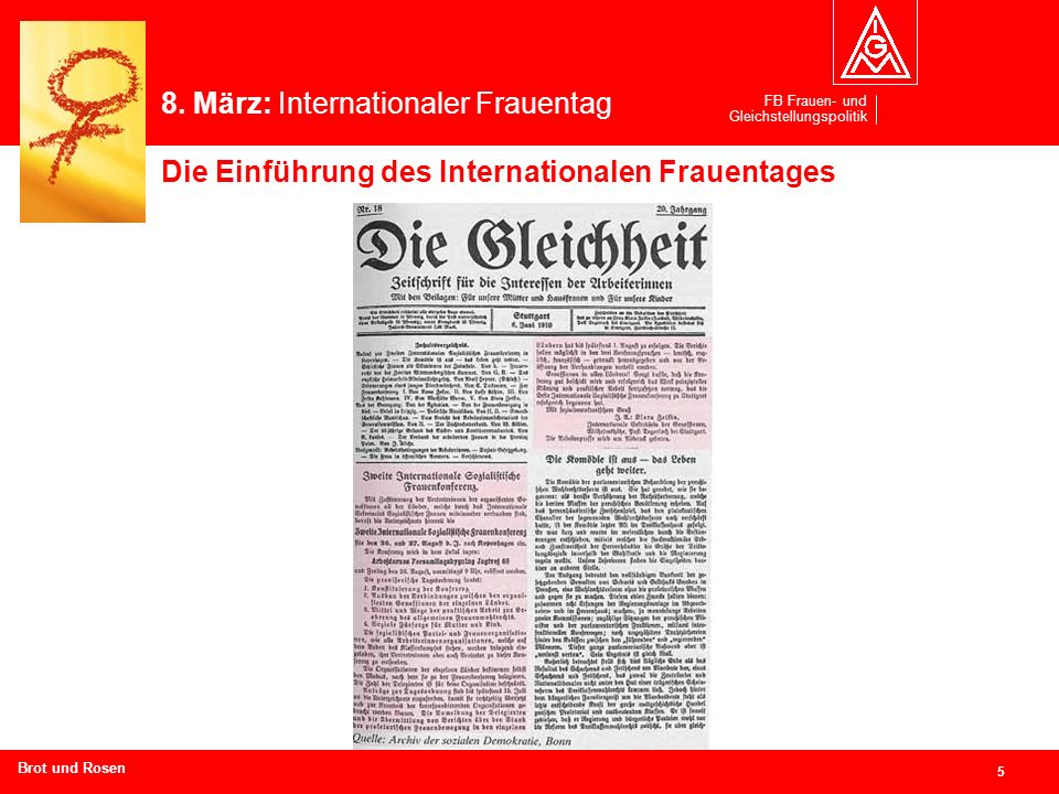 8. März: Internationaler Frauentag