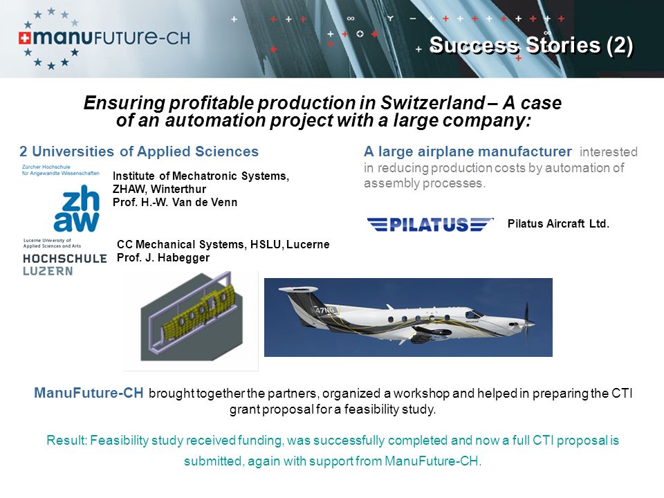 Success Stories (2) Ensuring profitable production in Switzerland – A case of an automation project with a large company: