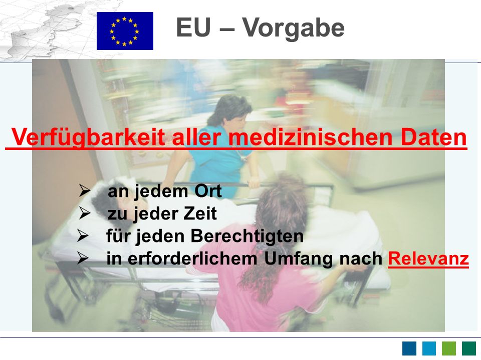 EU – Vorgabe Verfügbarkeit aller medizinischen Daten  an jedem Ort