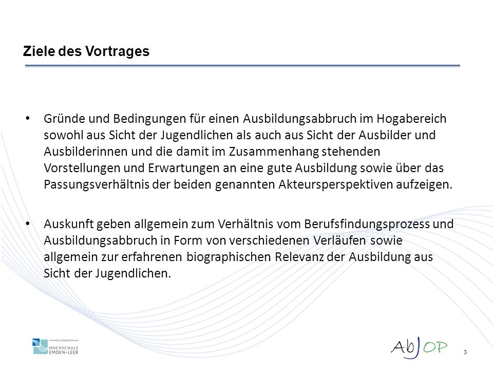 Ziele des Vortrages