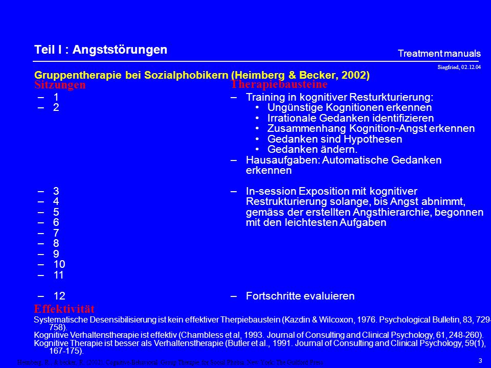 Teil I : Angststörungen