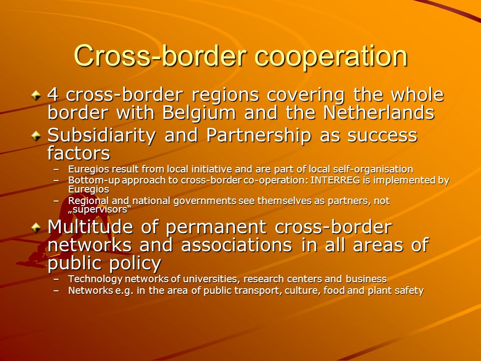 Cross-border cooperation