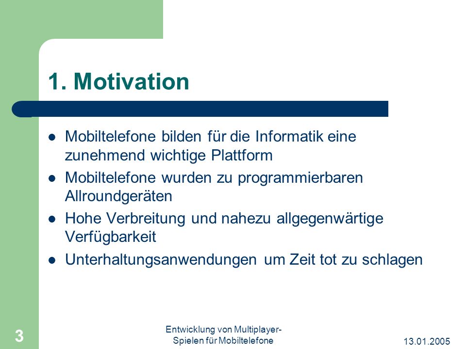 Entwicklung von Multiplayer-Spielen für Mobiltelefone