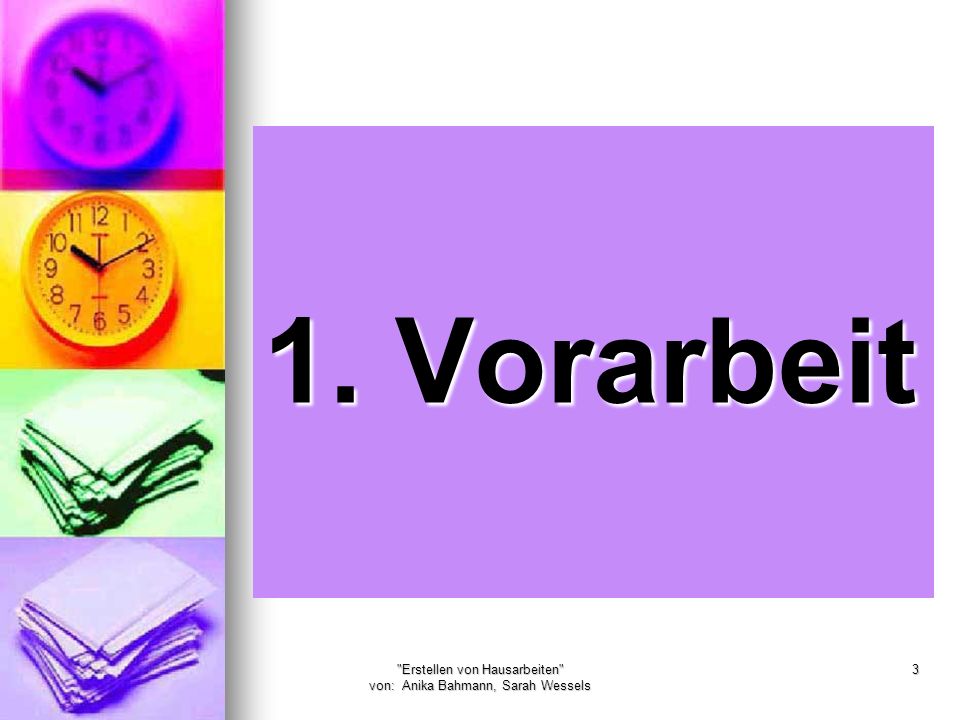 Erstellen von Hausarbeiten von: Anika Bahmann, Sarah Wessels