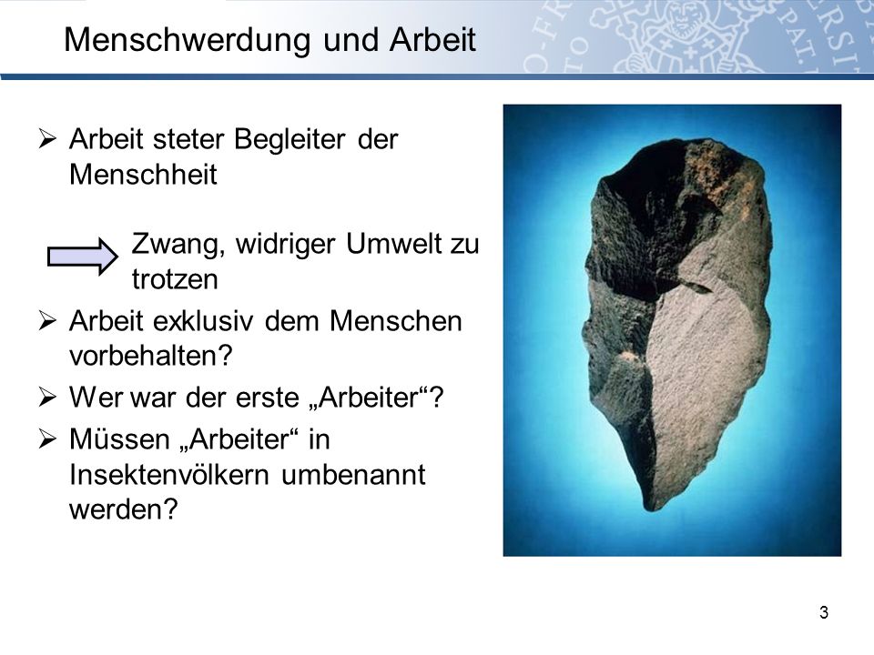 Menschwerdung und Arbeit