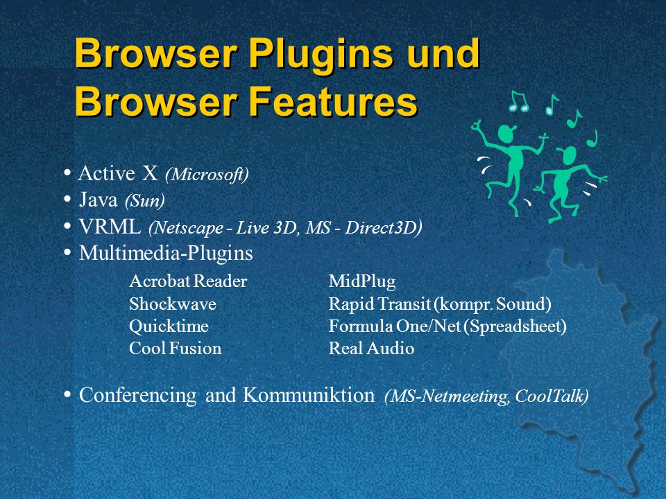 Browser Plugins und Browser Features Active X (Microsoft) Java (Sun)