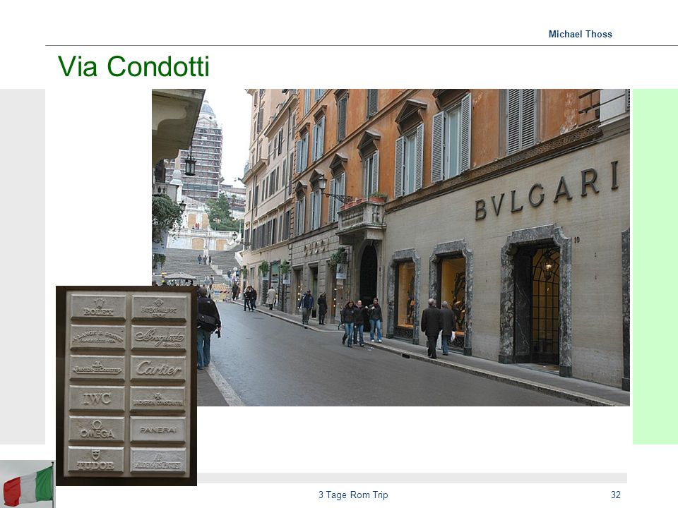 Via Condotti 3 Tage Rom Trip
