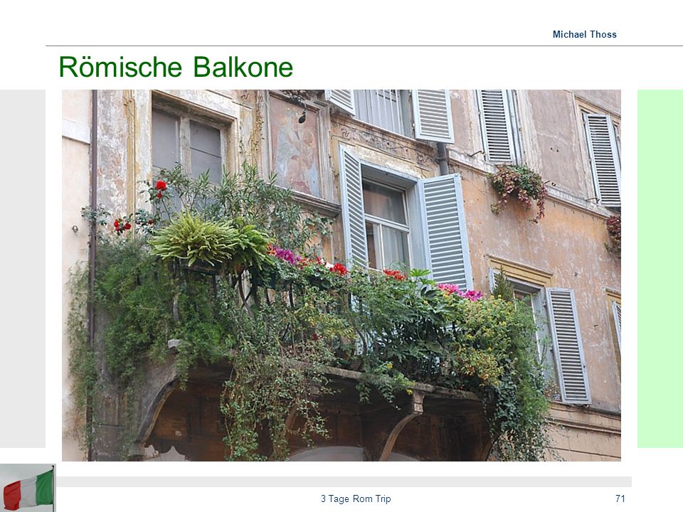Römische Balkone 3 Tage Rom Trip