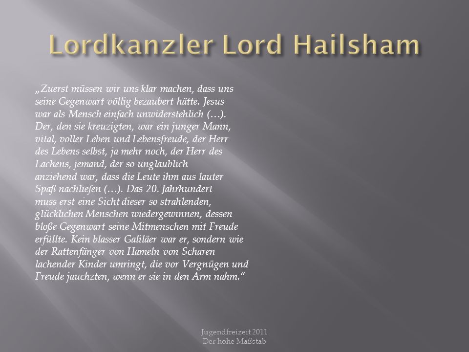Lordkanzler Lord Hailsham