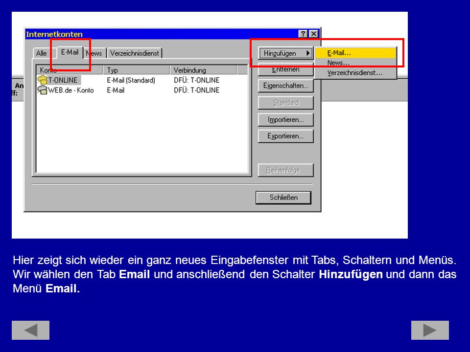 Hier zeigt sich wieder ein ganz neues Eingabefenster mit Tabs, Schaltern und Menüs.