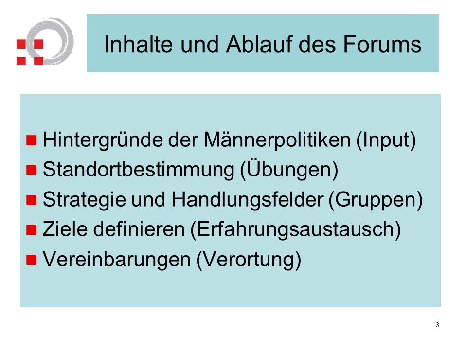 Inhalte und Ablauf des Forums