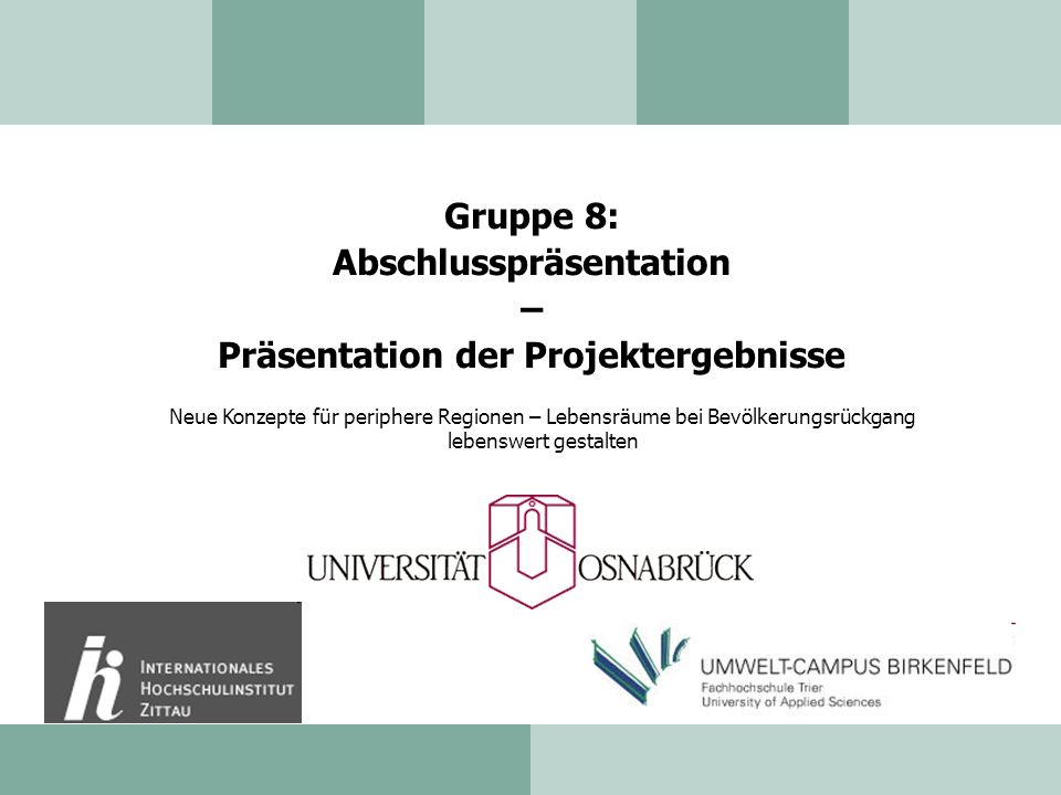 Neue Konzepte für periphere Regionen – Lebensräume bei Bevölkerungsrückgang lebenswert gestalten