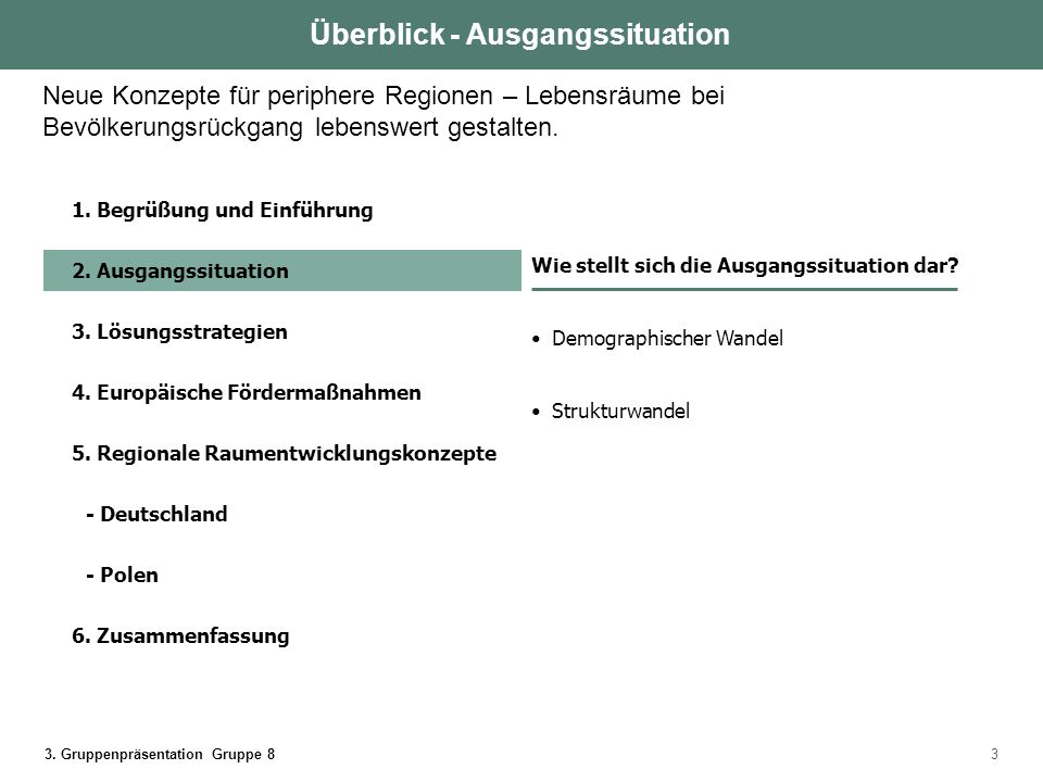 Überblick - Ausgangssituation