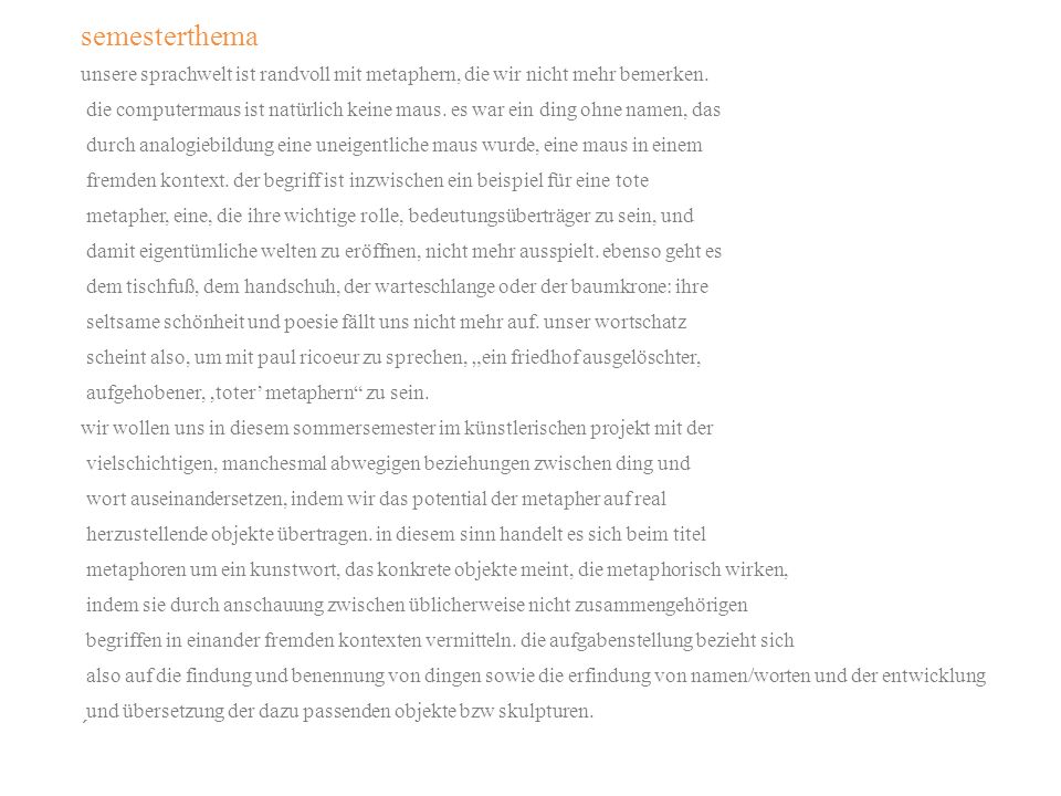 semesterthema unsere sprachwelt ist randvoll mit metaphern, die wir nicht mehr bemerken.
