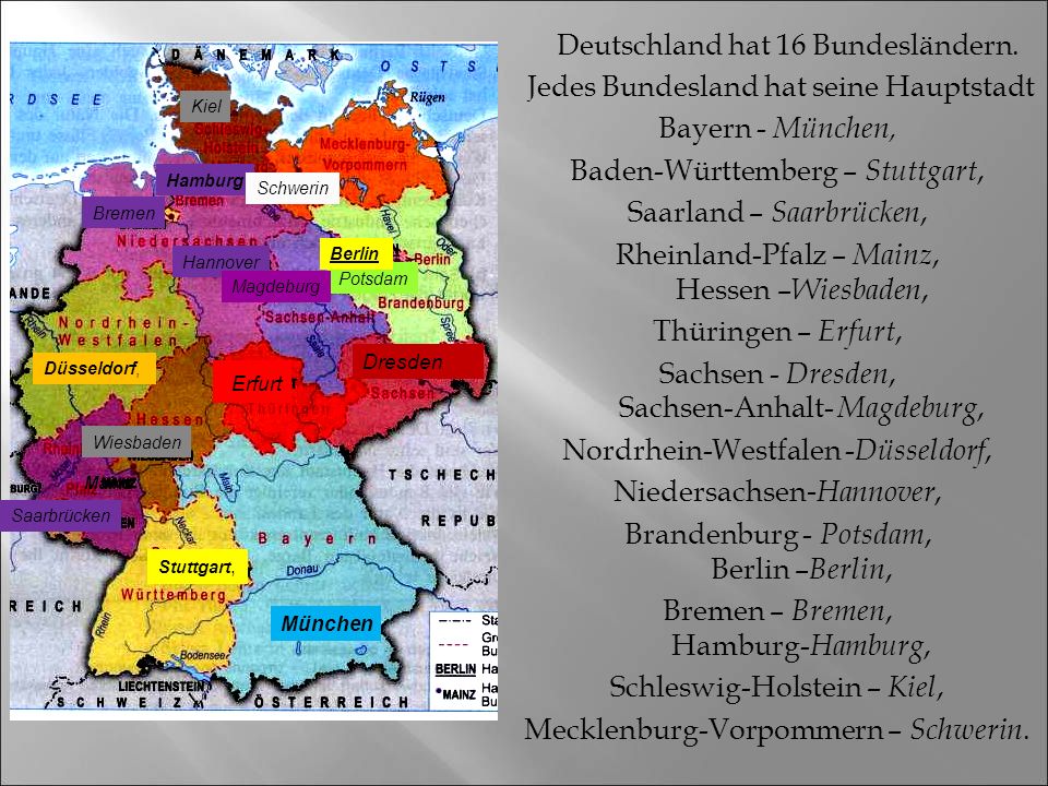 Deutschland hat 16 Bundesländern