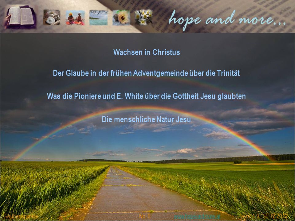 Gedanken zur Lektion 4/2012 mit dem Thema „Wachsen in Christus