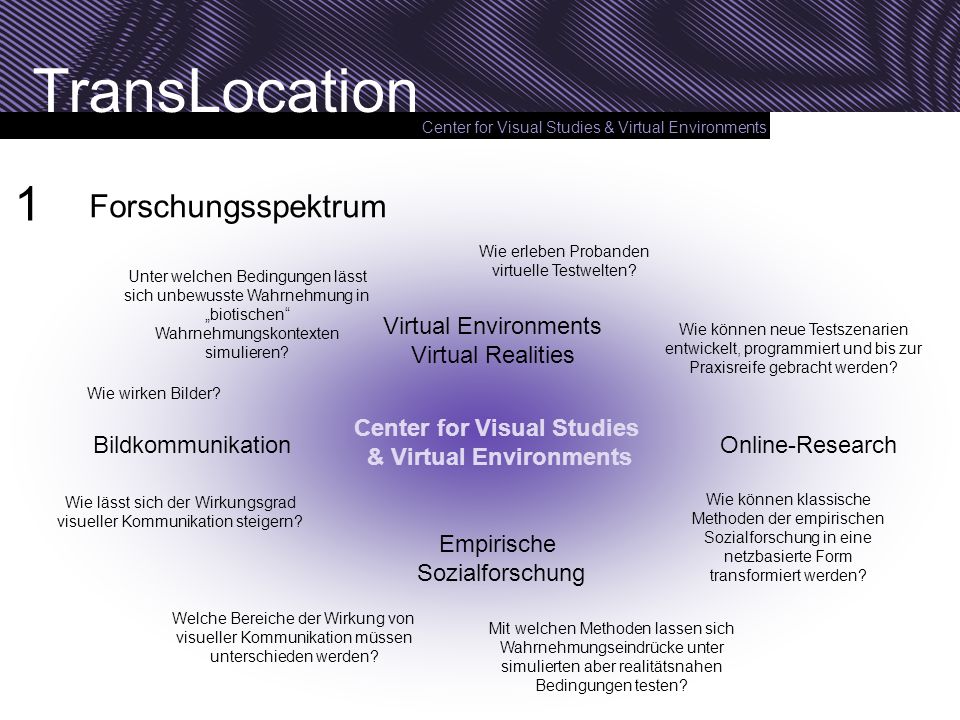 Center for Visual Studies & Virtual Environments