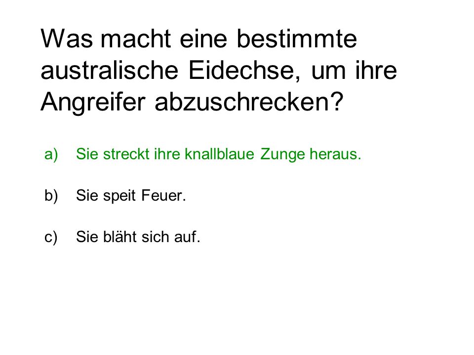 Was macht eine bestimmte australische Eidechse, um ihre Angreifer abzuschrecken