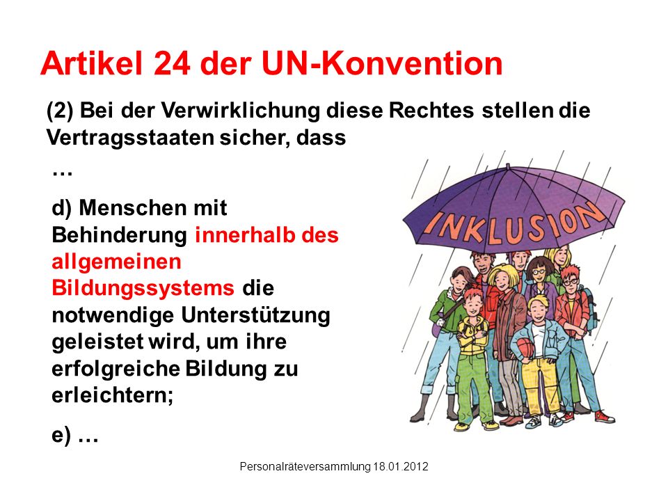 Artikel 24 der UN-Konvention