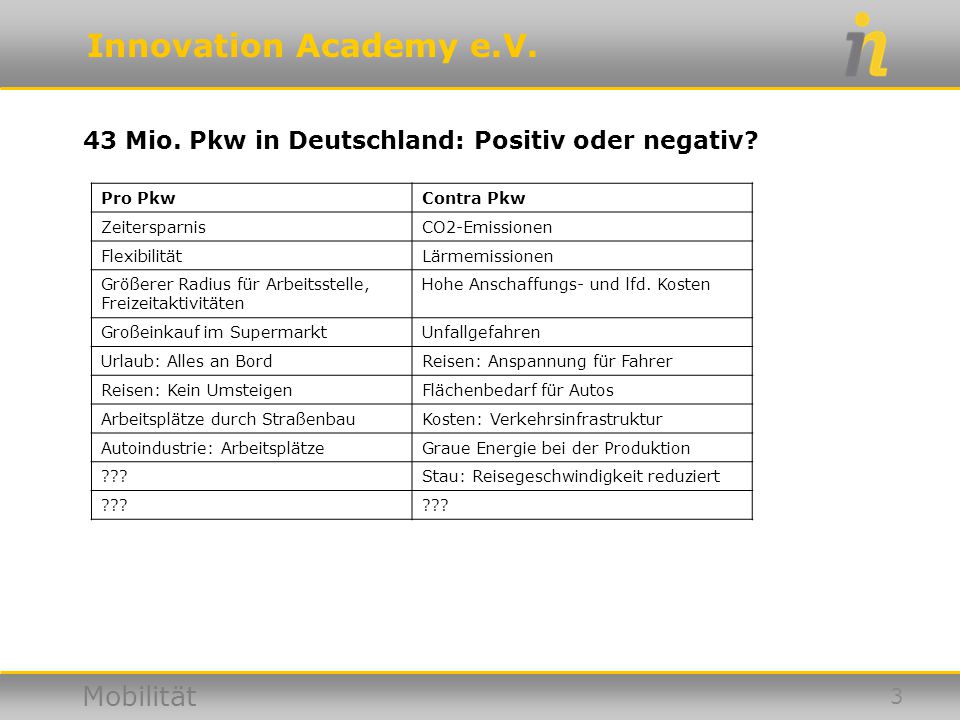43 Mio. Pkw in Deutschland: Positiv oder negativ