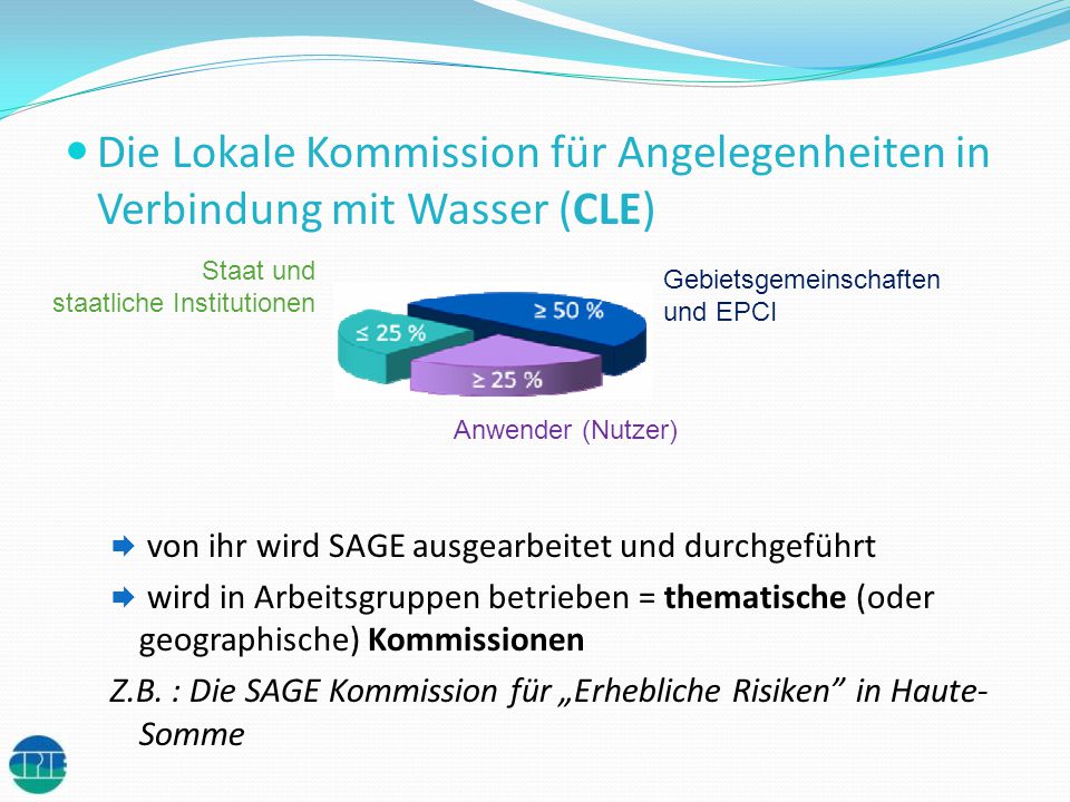 Die Lokale Kommission für Angelegenheiten in Verbindung mit Wasser (CLE)