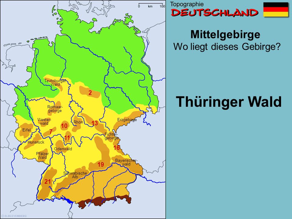 Thüringer Wald Mittelgebirge Wo liegt dieses Gebirge