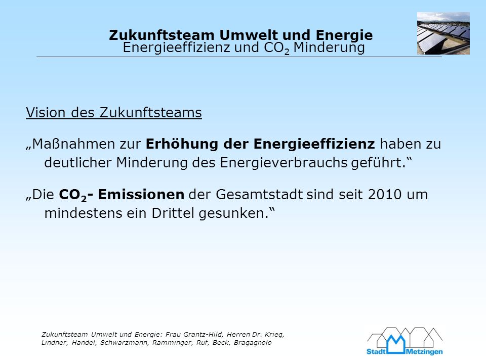 Energieeffizienz und CO2 Minderung