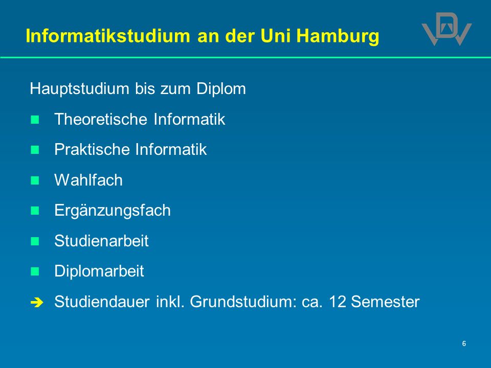 Informatikstudium an der Uni Hamburg