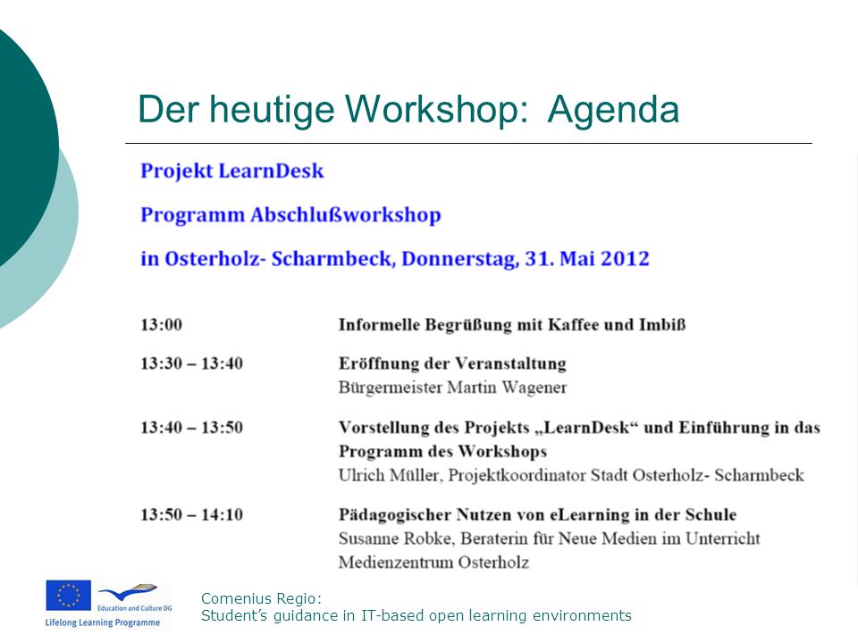 Der heutige Workshop: Agenda